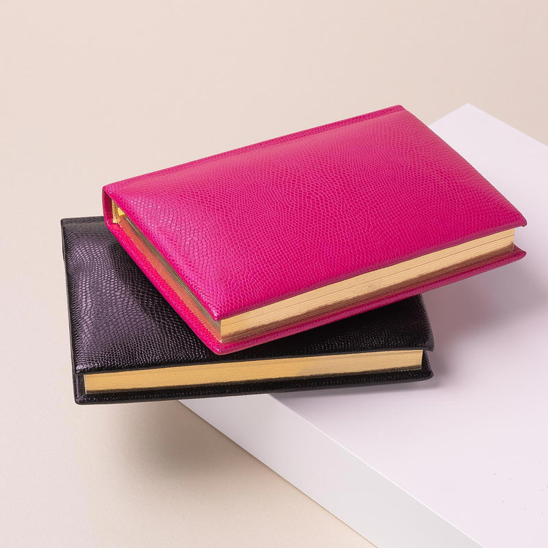 Růžový zápisník s ještěrčím vzorem