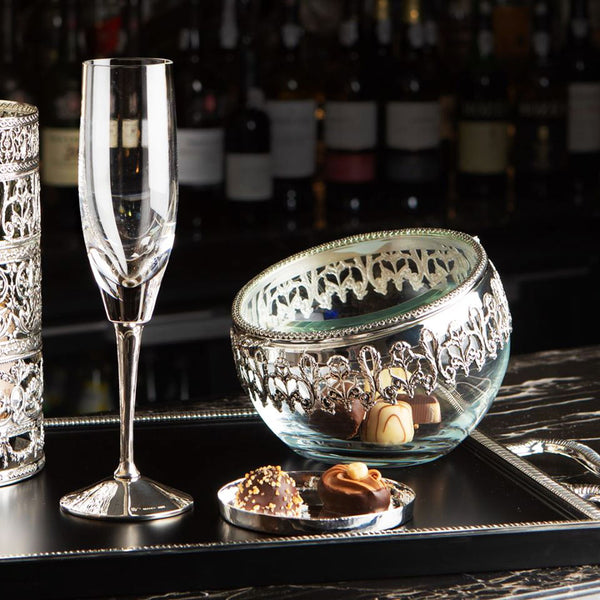 Křišťálové sklenice na víno a šampaňské, stříbro 925/1000, 55 g-ANTORINI®