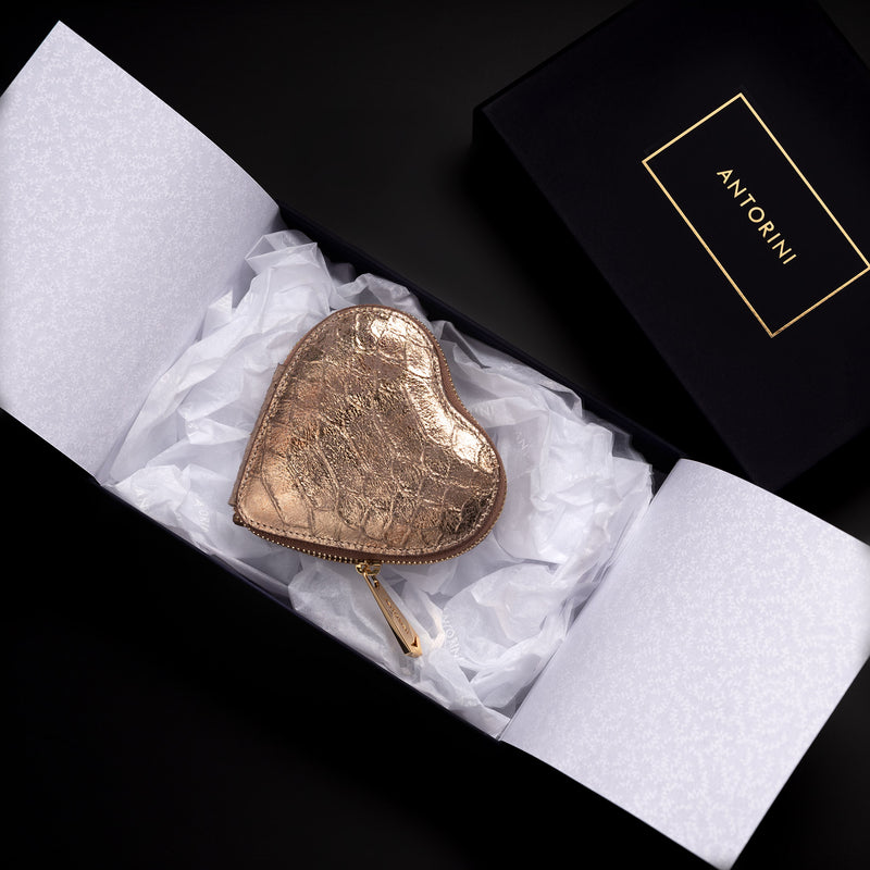 Peněženka ve tvaru srdíčka ANTORINI, bronzová (4040918368300)