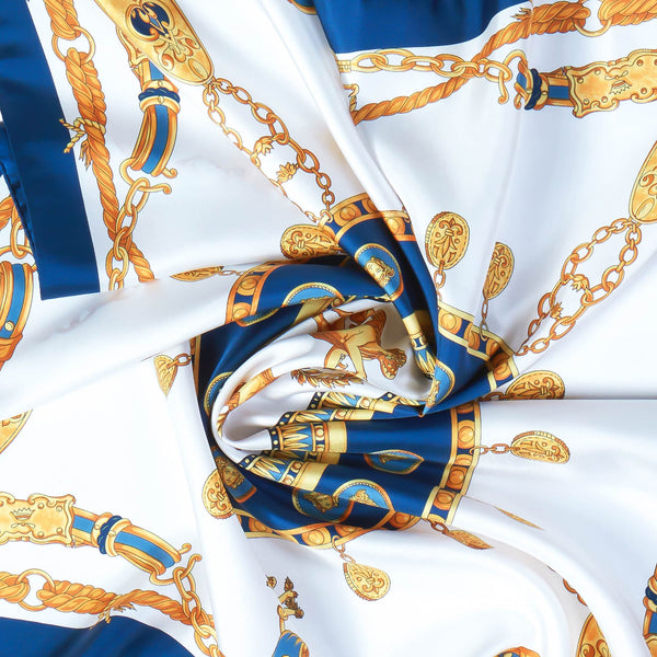 Hedvábný šátek ANTORINI Imperiale, modrý-ANTORINI®