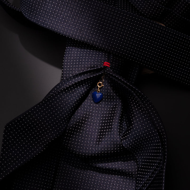 Nádherná kravata, modrá s talismanem pro štěstí-ANTORINI®