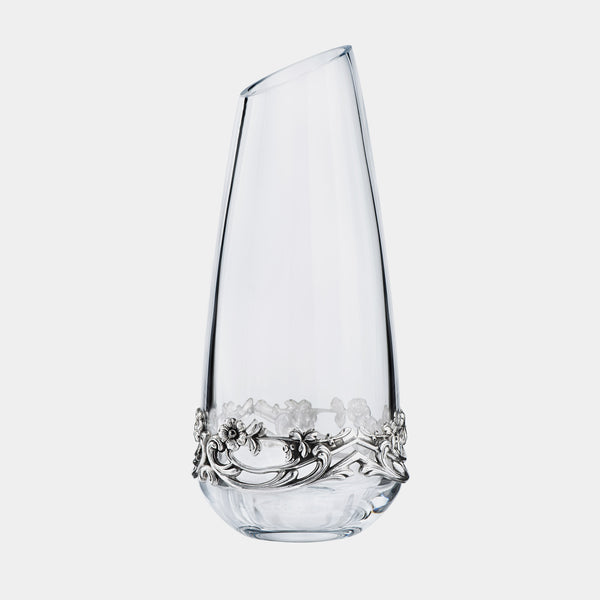 Krásná skleněná váza Elisabeth s postříbřenou dekorací, velká-ANTORINI® (4174018445356)