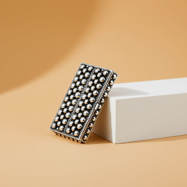 Stříbrná krabička na léky či pamětní drobnosti, stříbro 925/1000,  80 g