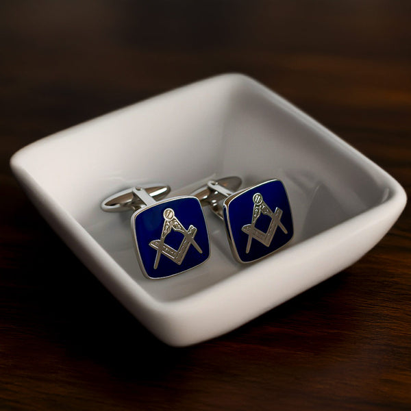 Stříbrné manžetové knoflíčky Masonic, stříbro 925/1000, 5,4 g