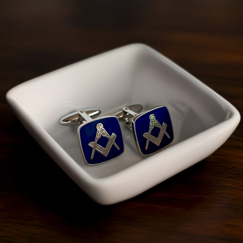 Stříbrné manžetové knoflíčky Masonic, stříbro 925/1000, 5,4 g