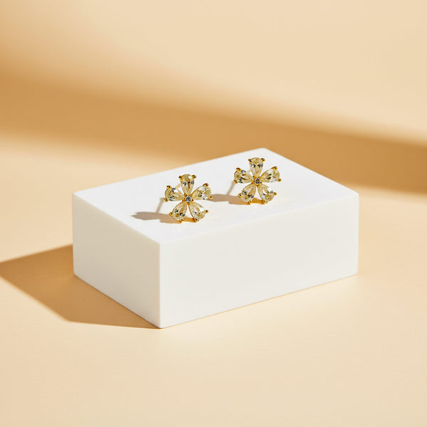 Stříbrné dámské náušnice Star, stříbro 925/1000, 1,5 g, pozlaceno