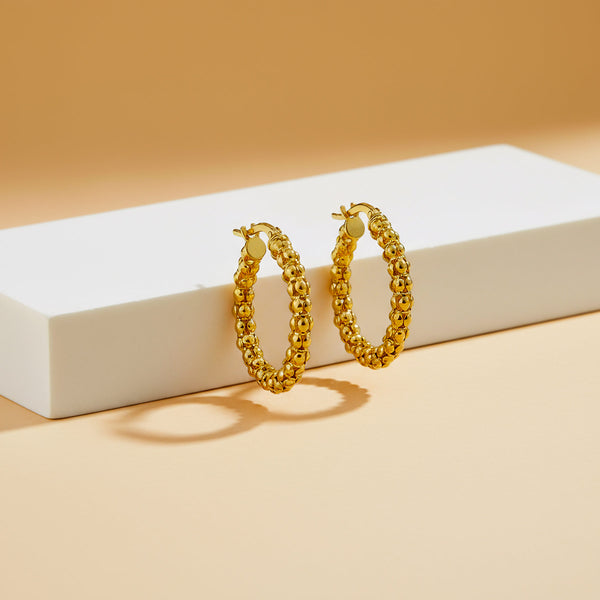 Stříbrné dámské náušnice Korea, stříbro 925/1000, 2,2 g, pozlaceno