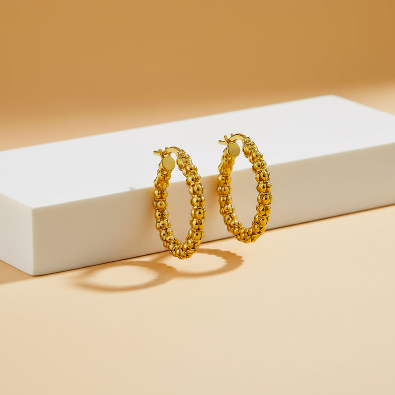 Stříbrné dámské náušnice Korea, stříbro 925/1000, 2,2 g, pozlaceno