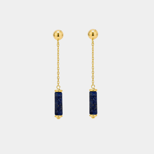 Dámské náušnice Lapis Lazuli, stříbro 925/1000, 2,7 g, pozlaceno