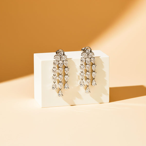 Stříbrné dámské náušnice TearDrop, stříbro 925/1000, 9 g, pozlaceno