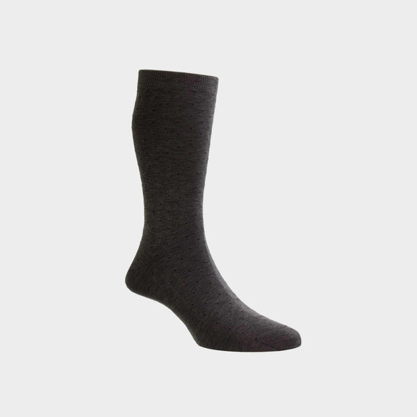 Luxusní ponožky ANTORINI Egyptian Cotton, šedé s puntíky