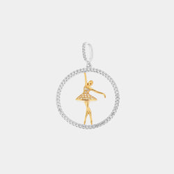 Stříbrný přívěsek na řetízek Ballerina, stříbro 925/1000, 2,6 g, pozlaceno