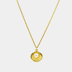 Stříbrný náhrdelník Shell & Pearl, pozlaceno, stříbro 925/1000, 4,7 g