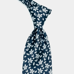 Klasická hedvábná kravata Blossoms, sedmkrát skládaná