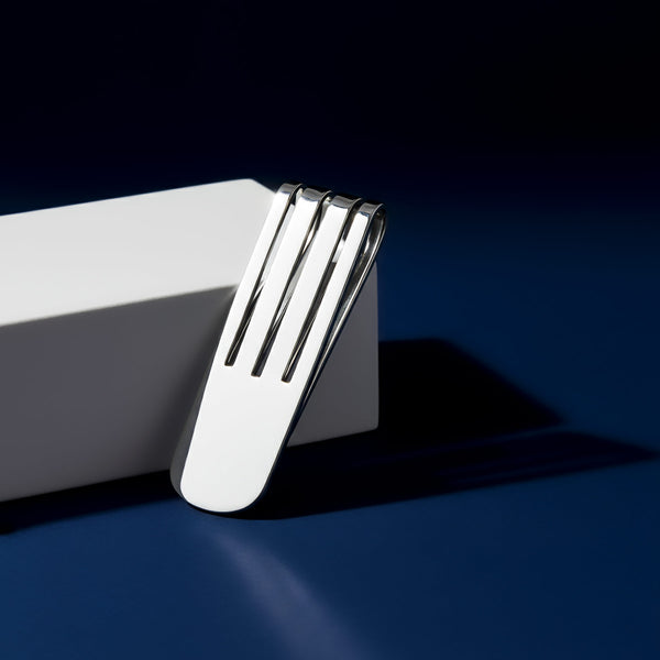 Stříbrná spona na peníze Stripe, stříbro 925/1000, 14,6 g