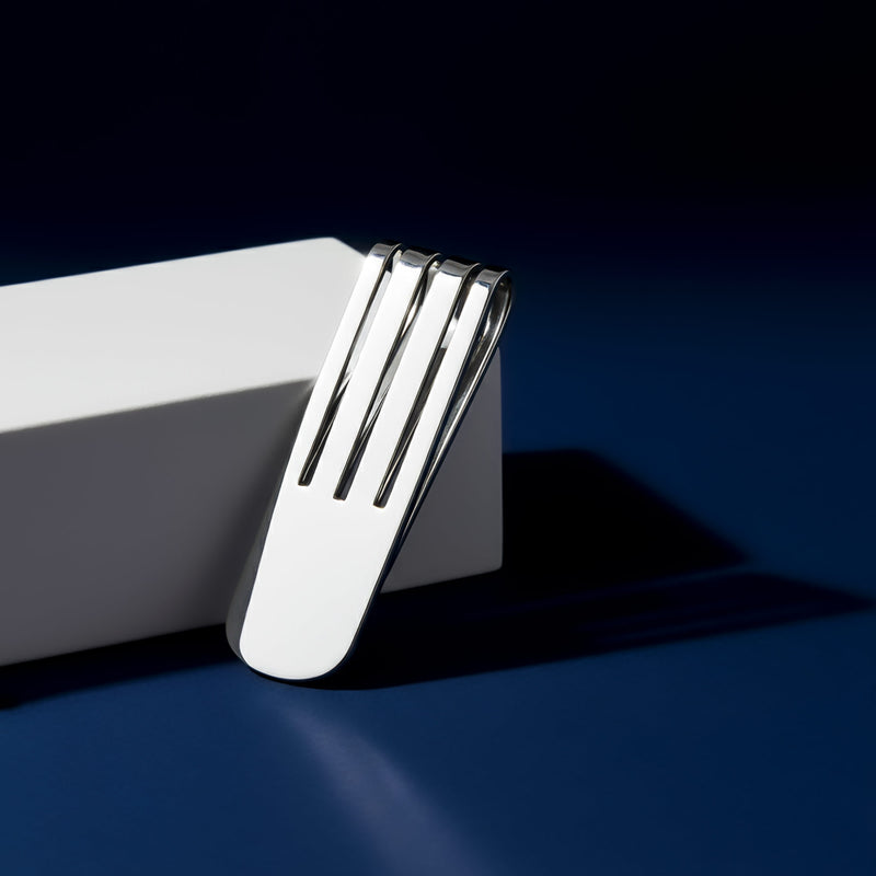 Stříbrná spona na peníze Stripe, stříbro 925/1000, 14,6 g