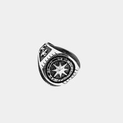 Pánský stříbrný prsten Compass, stříbro 925/1000, 10 g