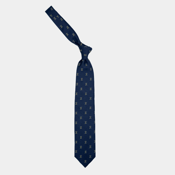 Klasická hedvábná kravata Keys, třikrát skládaná