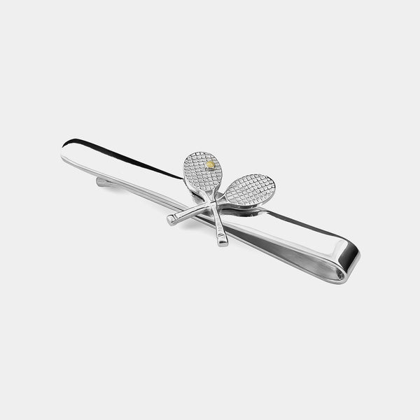 Stříbrná spona na kravatu s tenisovými raketami, stříbro 925/1000, 7,5 g