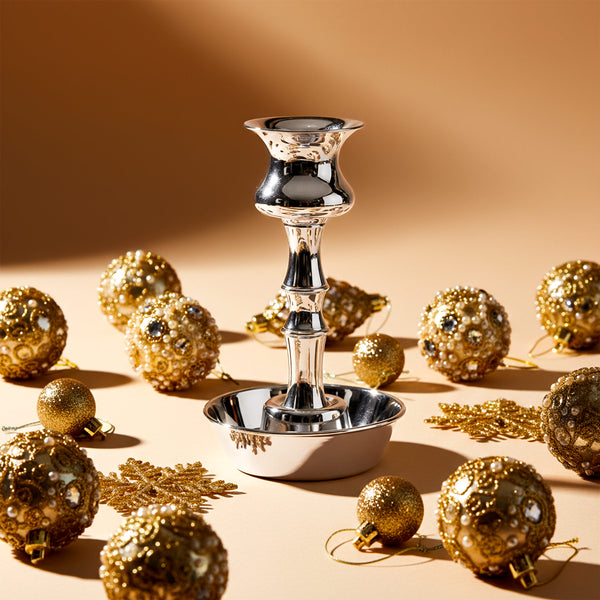 Postříbřený svícen Tower II.