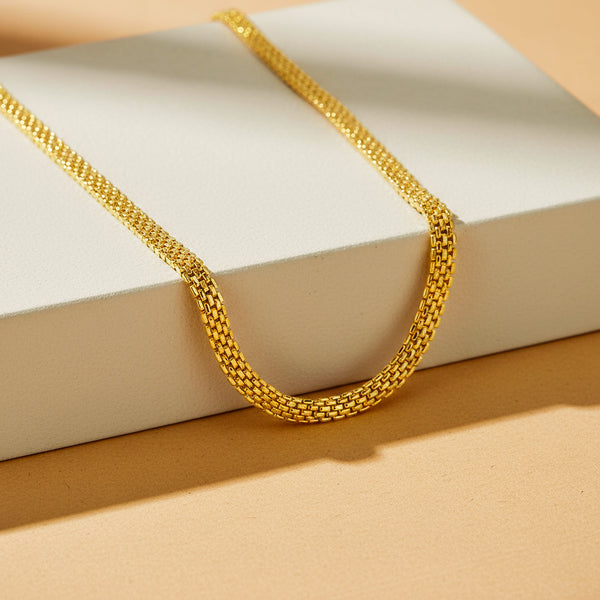 Elegantní náhrdelník Chain, stříbro 925/1000, 19 g, pozlaceno