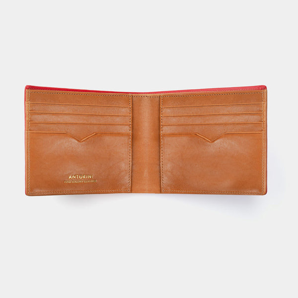 Stylová pánská kožená peněženka ANTORINI Prestige, červeno-hnědá, 8cc