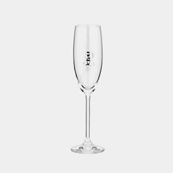 Sklenice na šampaňské k 50 výročí svatby, křišťál, stříbro 925/1000, 2g
