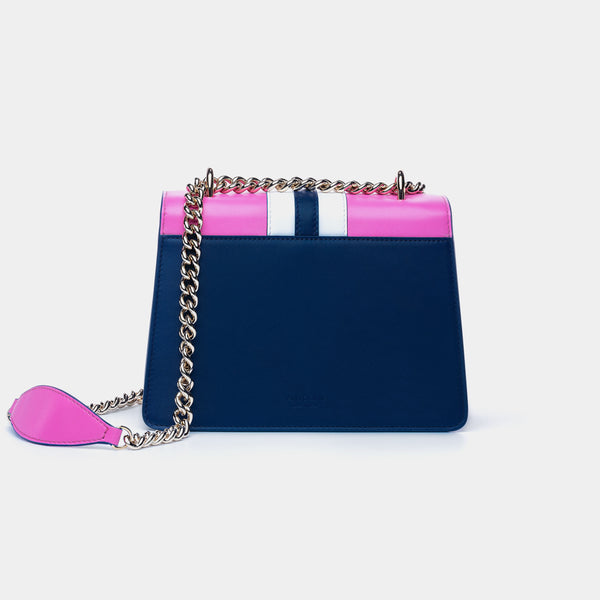 Luxusní kožená kabelka ANTORINI Chantal, modro-růžová-ANTORINI®