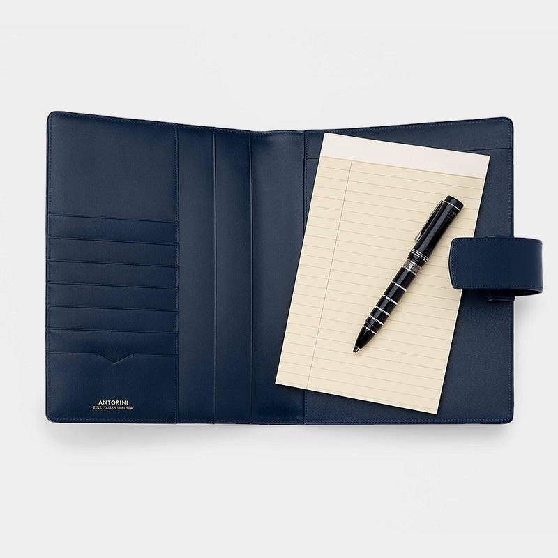 Tmavě modrý kožený zápisník Antorini A5, linkovaný
