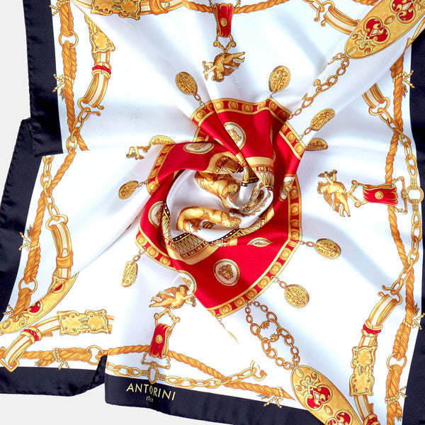Hedvábný šátek ANTORINI Imperiale, černý (4026529579052)