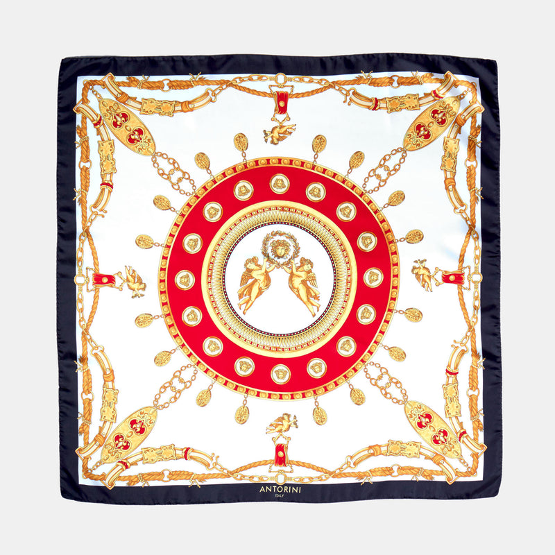 Hedvábný šátek ANTORINI Imperiale, černý (4026529579052)