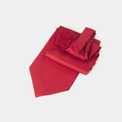 Hedvábná kravatová šála, červená-ANTORINI®