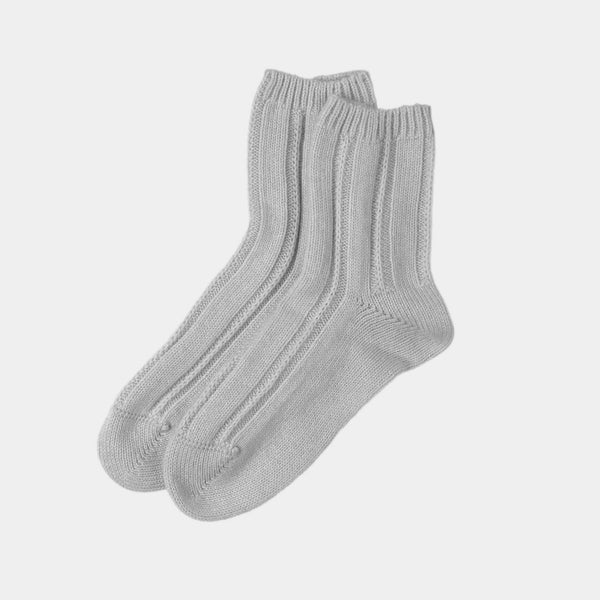Luxusní dámské kašmírové ponožky, světle šedé-ANTORINI®