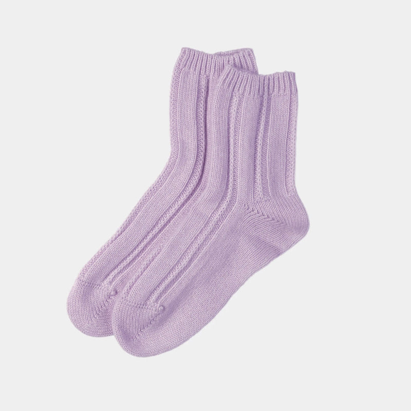 Luxusní dámské kašmírové ponožky, světle fialové-ANTORINI®