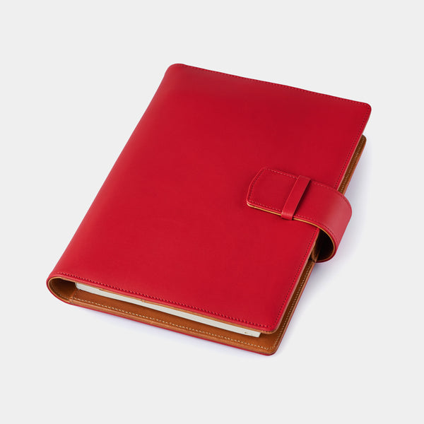 A5 Pánský luxusní kožený diář / deník, plnitelný, červený (3937798914092)