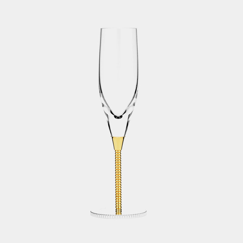 Designové sklenice na šampaňské, křišťál, postříbřeno a pozlaceno-ANTORINI®