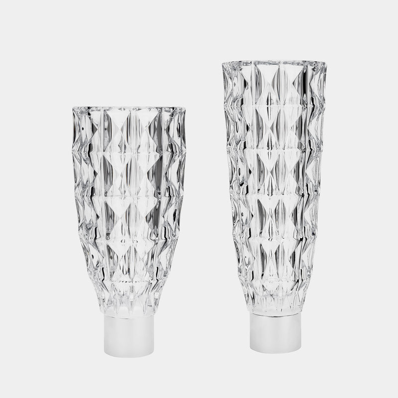 Set křišťálových váz s postříbřenou dekorací-ANTORINI®