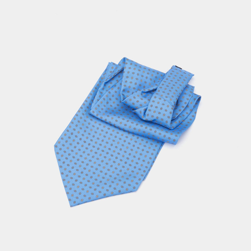 Hedvábná kravatová šála, světle modrá-ANTORINI®