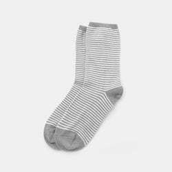 Dámské kašmírové ponožky, šedé s proužkem-ANTORINI®