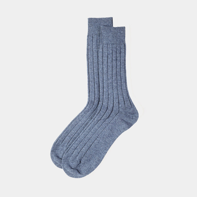 Světle modré pánské kašmírové ponožky-ANTORINI®
