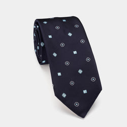 Tmavě modrá kravata pro štěstí, s talismanem-ANTORINI®