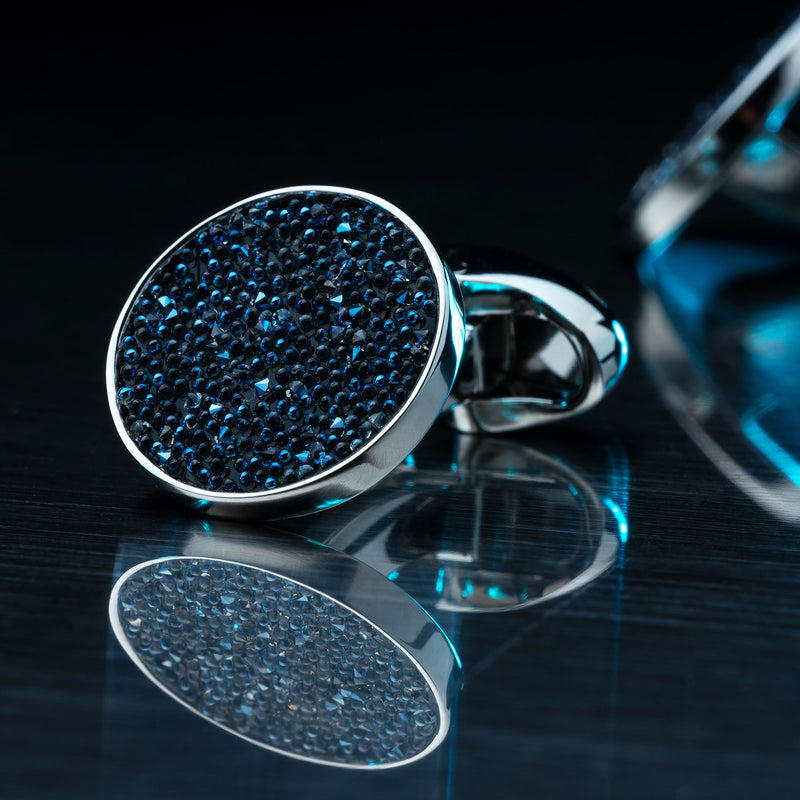 Manžetové knoflíčky ANTORINI BW, se Swarovski krystaly, modré-ANTORINI® (4325116280876)
