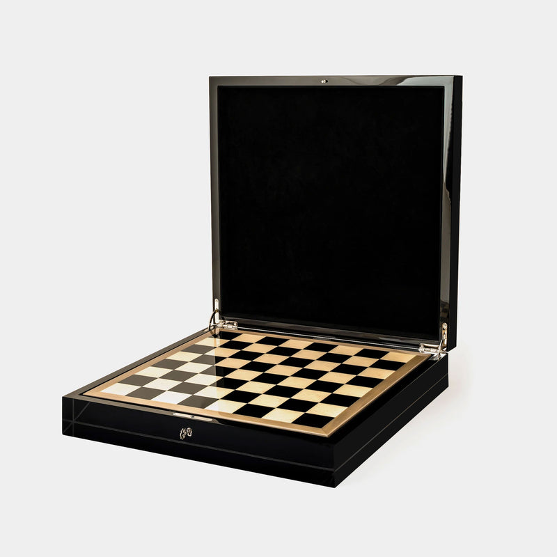 Dřevěné šachy | Šachová souprava z ušlechtilého dřeva, černá-ANTORINI®