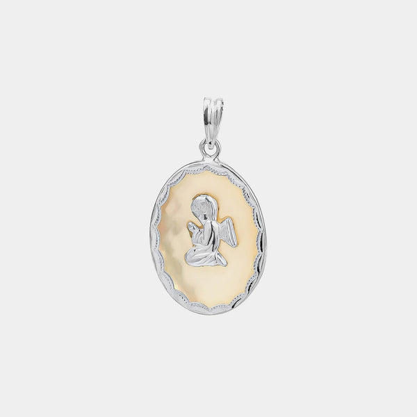 Stříbrný přívěsek Anděl, stříbro 925/1000, 1 g, perleť