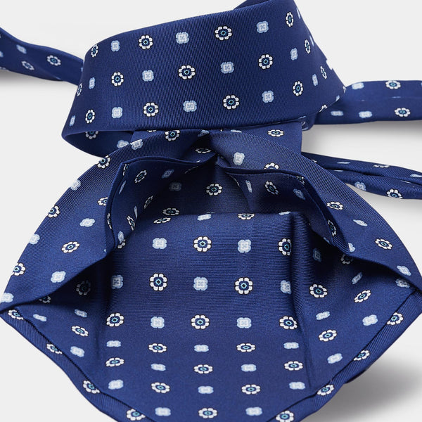 Luxusní hedvábná kravata ANTORINI, tmavě modrá s květy-ANTORINI® (4329710813228)