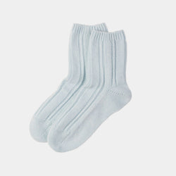 Luxusní dámské kašmírové ponožky, světle modré-ANTORINI® (4324103585836)