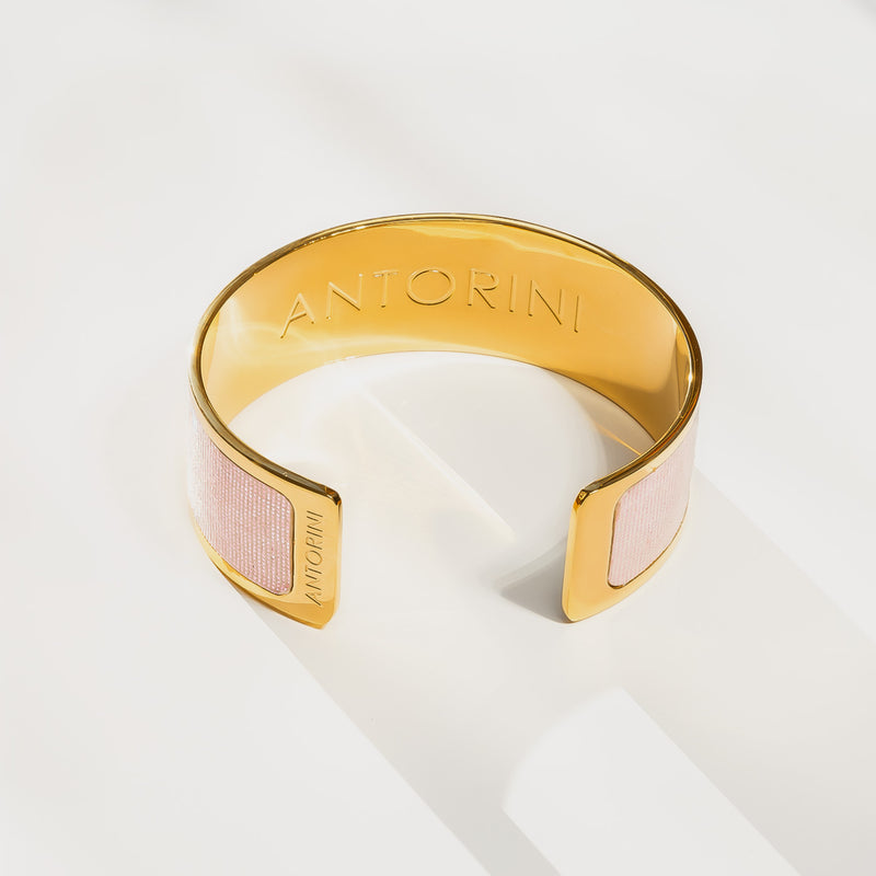 Dámský zlatý náramek s perleťovou kůží Antorini Glamour-ANTORINI®