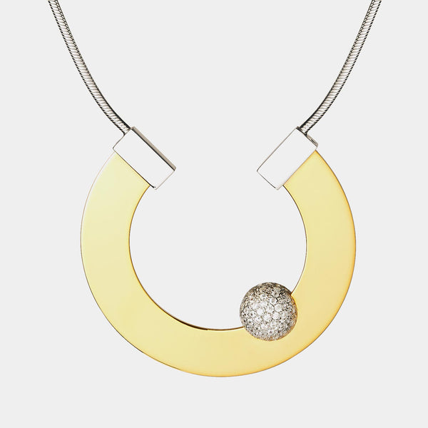 Stříbrný náhrdelník Space, pozlaceno, stříbro 925/1000, 40 g