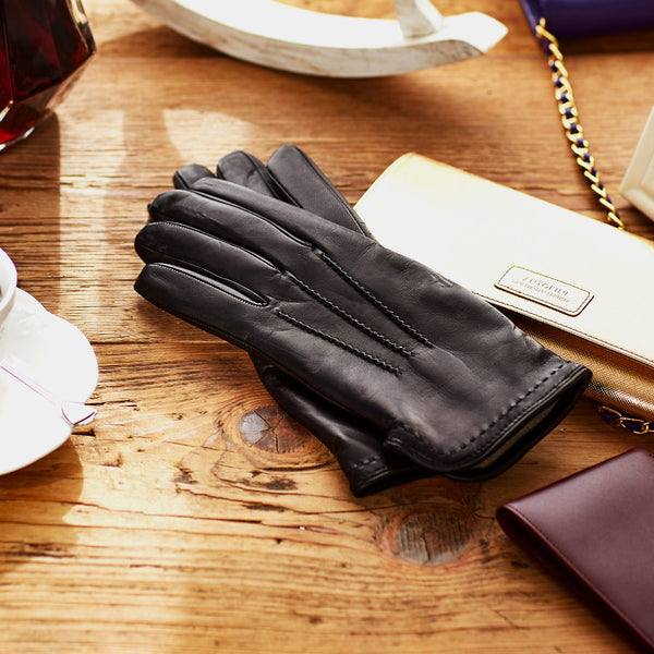 Dámské zimní rukavice s vlněnou podšívkou, černé-ANTORINI® (4315628994604)