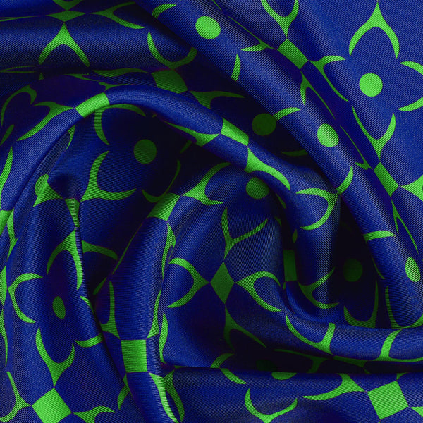 Moderní hedvábný šátek ANTORINI Geometric, Neonově zelený-ANTORINI® (4164648796204)